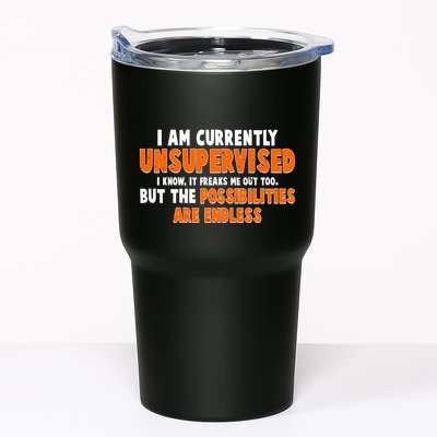 I Am Currently Unsupervised The Possibilities Are Endless Tumbler
