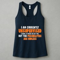I Am Currently Unsupervised The Possibilities Are Endless Womens Tank Top