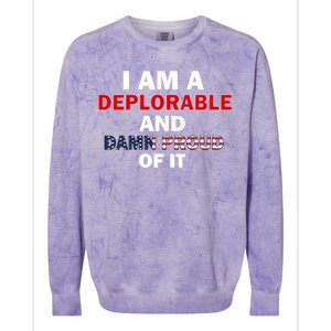 I Am Deplorable And I'm Proud Colorblast Crewneck Sweatshirt