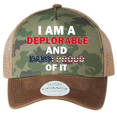 I Am Deplorable And I'm Proud Legacy Tie Dye Trucker Hat