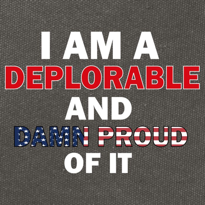 I Am Deplorable And I'm Proud Cotton Canvas Backpack