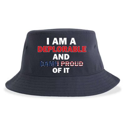 I Am Deplorable And I'm Proud Sustainable Bucket Hat