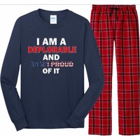 I Am Deplorable And I'm Proud Long Sleeve Pajama Set