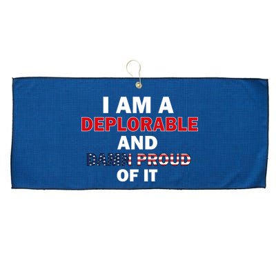 I Am Deplorable And I'm Proud Large Microfiber Waffle Golf Towel