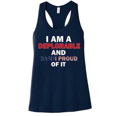 I Am Deplorable And I'm Proud Women's Racerback Tank