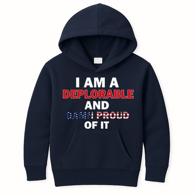 I Am Deplorable And I'm Proud Kids Hoodie