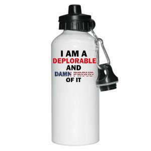 I Am Deplorable And I'm Proud Aluminum Water Bottle 