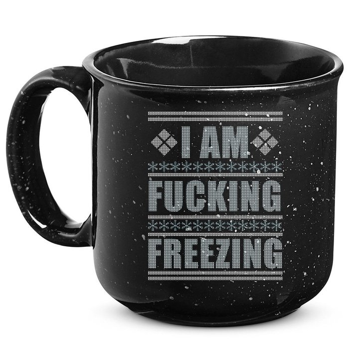I Am F*cking Freezing Ugly X-mas 15oz Campfire Ceramic Mug