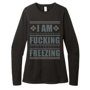 I Am F*cking Freezing Ugly X-mas Womens CVC Long Sleeve Shirt