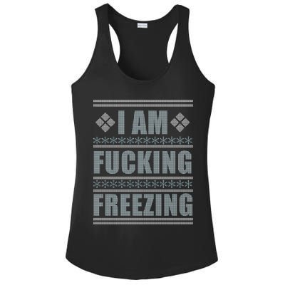 I Am F*cking Freezing Ugly X-mas Ladies PosiCharge Competitor Racerback Tank