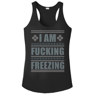 I Am F*cking Freezing Ugly X-mas Ladies PosiCharge Competitor Racerback Tank