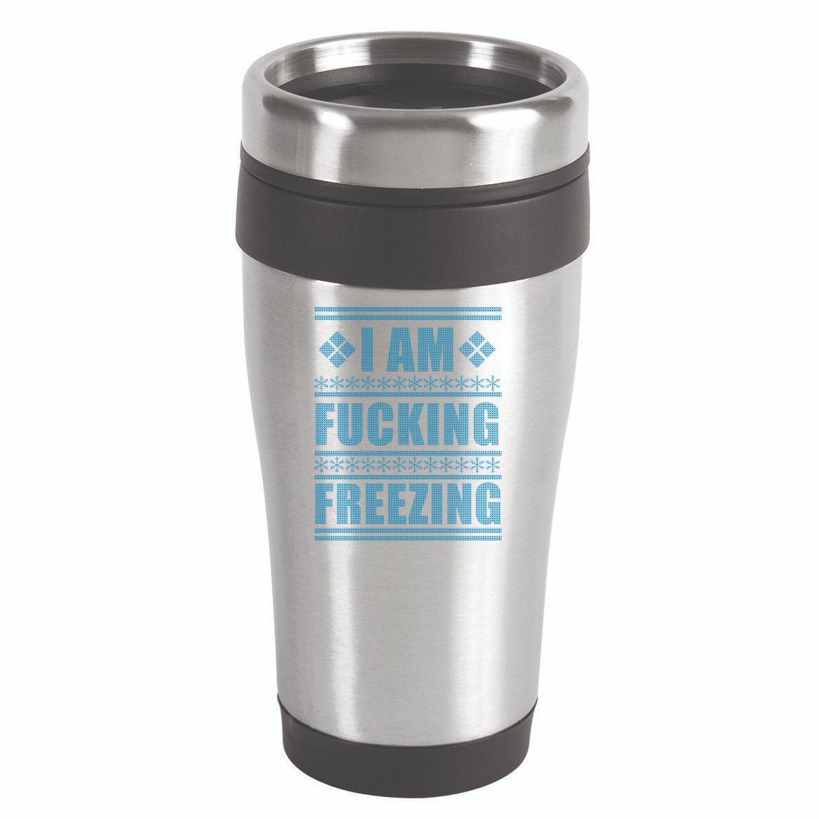 I Am F*cking Freezing Ugly X-mas 16oz Travel Tumbler