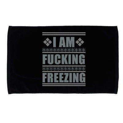 I Am F*cking Freezing Ugly X-mas Microfiber Hand Towel
