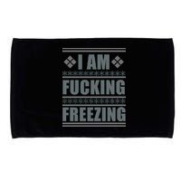 I Am F*cking Freezing Ugly X-mas Microfiber Hand Towel