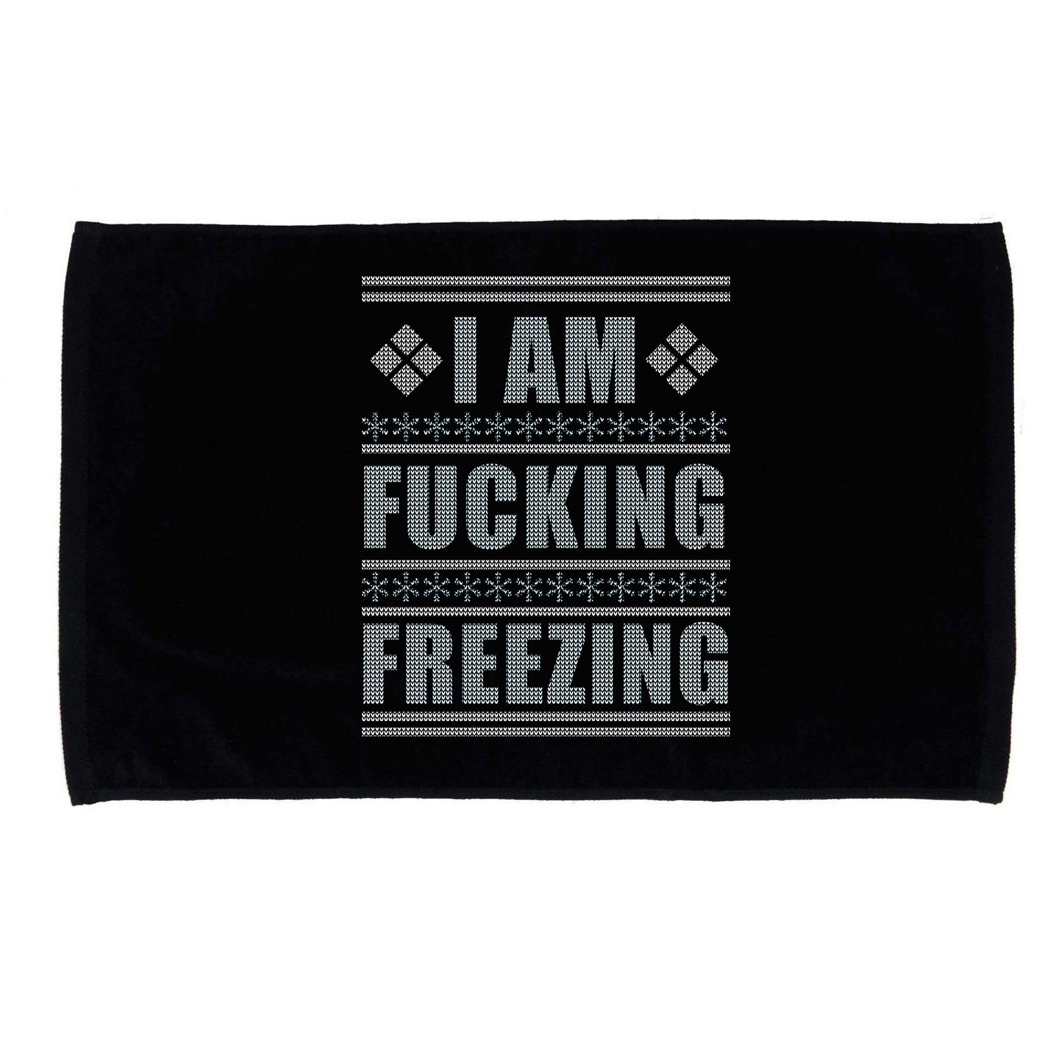 I Am F*cking Freezing Ugly X-mas Microfiber Hand Towel