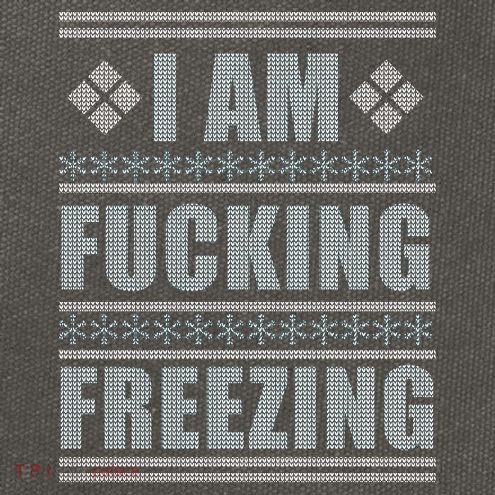 I Am F*cking Freezing Ugly X-mas Cotton Canvas Backpack