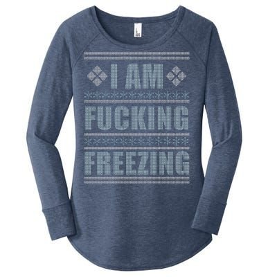 I Am F*cking Freezing Ugly X-mas Women's Perfect Tri Tunic Long Sleeve Shirt