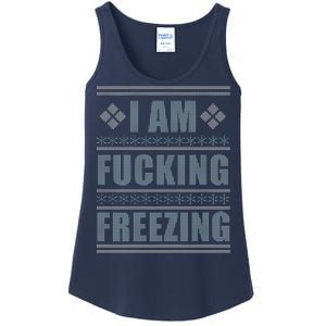 I Am F*cking Freezing Ugly X-mas Ladies Essential Tank