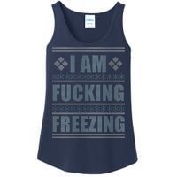 I Am F*cking Freezing Ugly X-mas Ladies Essential Tank