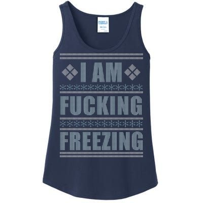 I Am F*cking Freezing Ugly X-mas Ladies Essential Tank