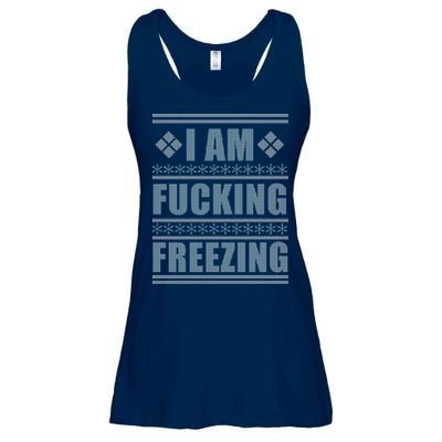 I Am F*cking Freezing Ugly X-mas Ladies Essential Flowy Tank