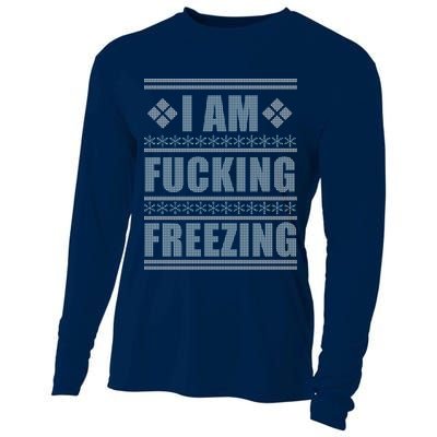 I Am F*cking Freezing Ugly X-mas Cooling Performance Long Sleeve Crew
