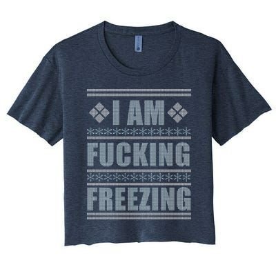 I Am F*cking Freezing Ugly X-mas Crop Top