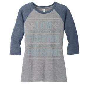 I Am F*cking Freezing Ugly X-mas Women's Tri-Blend 3/4-Sleeve Raglan Shirt