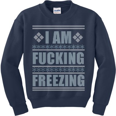 I Am F*cking Freezing Ugly X-mas Kids Sweatshirt