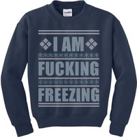 I Am F*cking Freezing Ugly X-mas Kids Sweatshirt