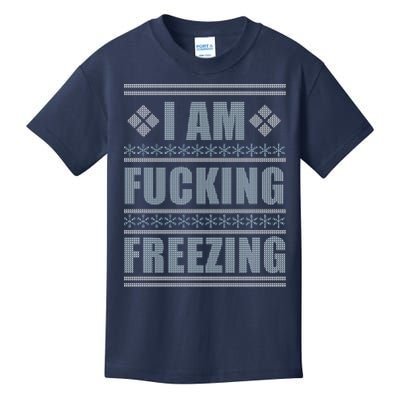 I Am F*cking Freezing Ugly X-mas Kids T-Shirt