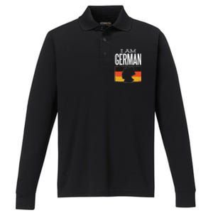 I Am German Performance Long Sleeve Polo