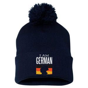 I Am German Pom Pom 12in Knit Beanie