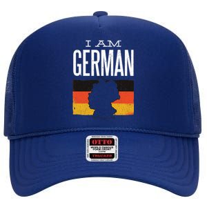 I Am German High Crown Mesh Back Trucker Hat