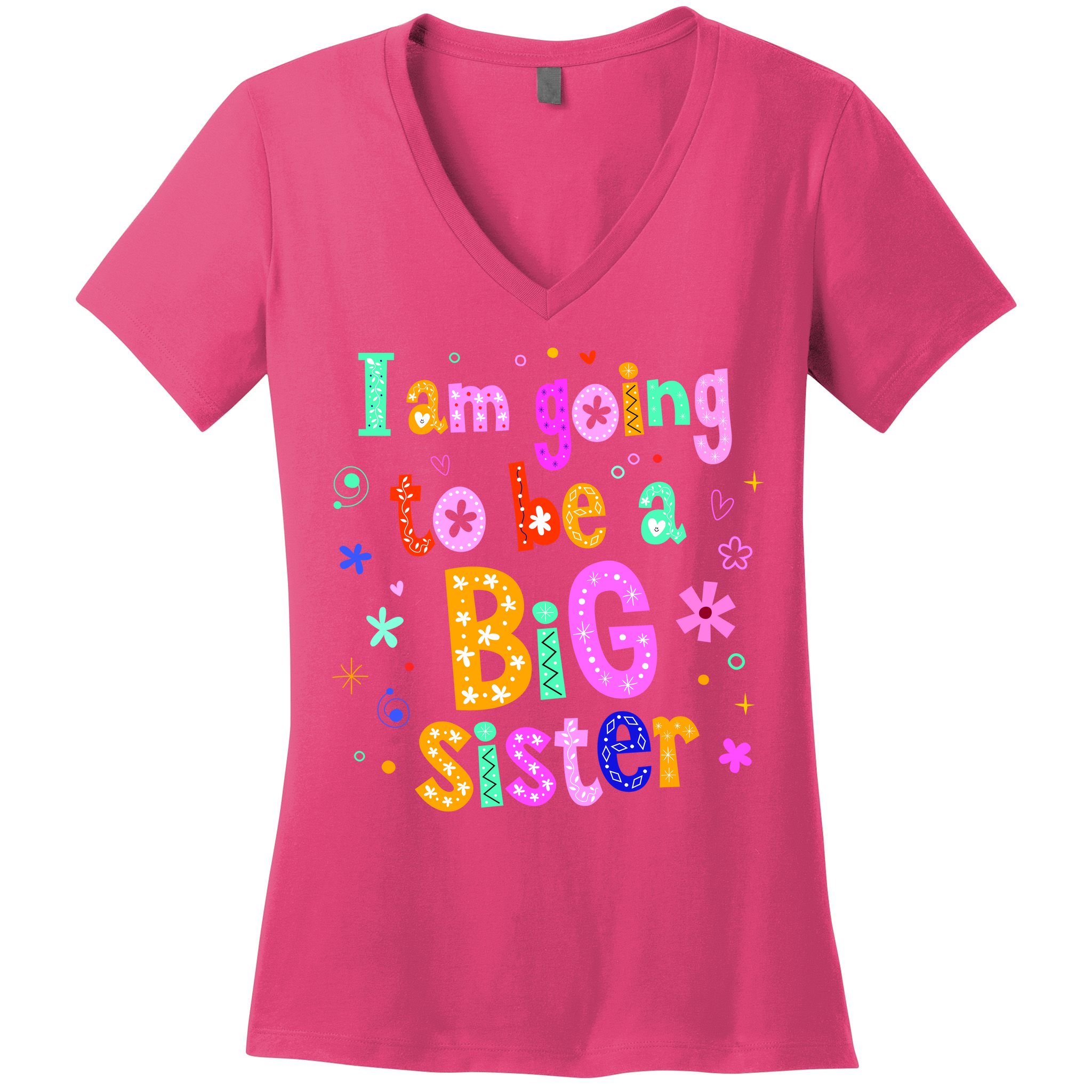 I Am Going To Be A Big Sister Women's V-Neck T-Shirt