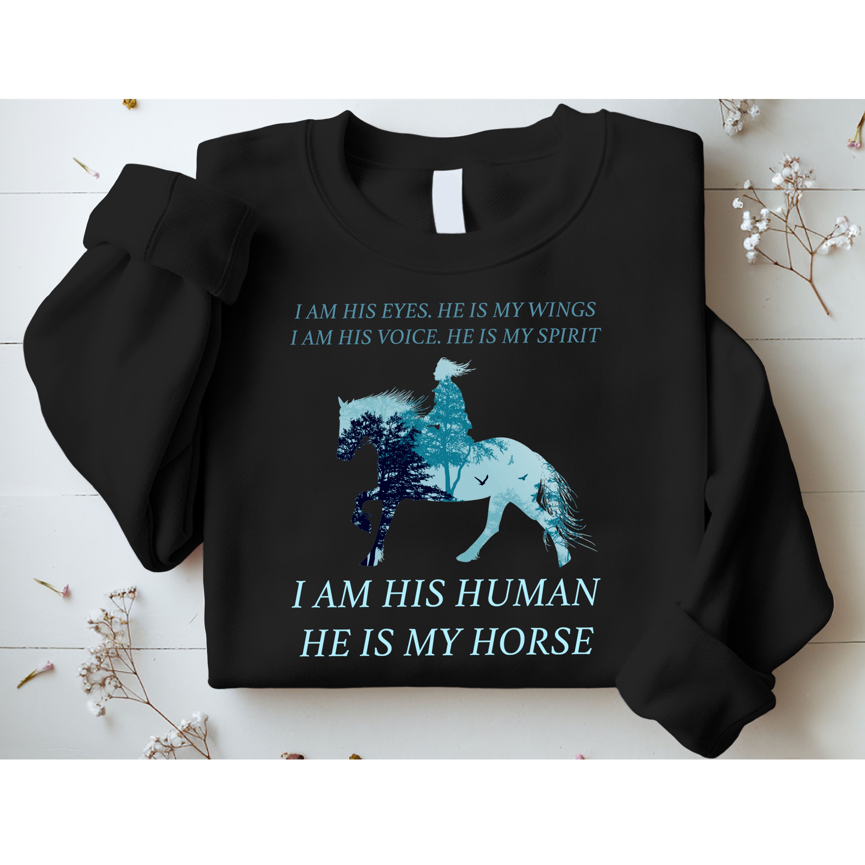 I Am His Human He is My Horse Sweatshirt