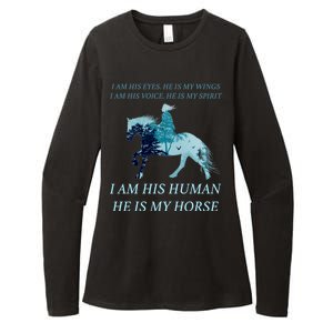 I Am His Human He is My Horse Womens CVC Long Sleeve Shirt