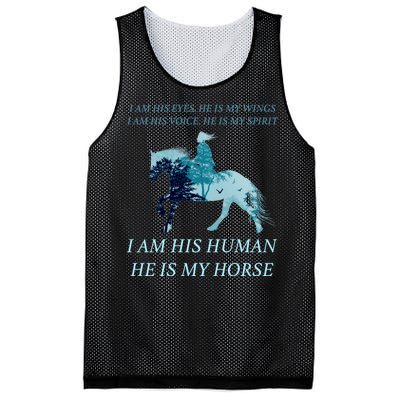 I Am His Human He is My Horse Mesh Reversible Basketball Jersey Tank