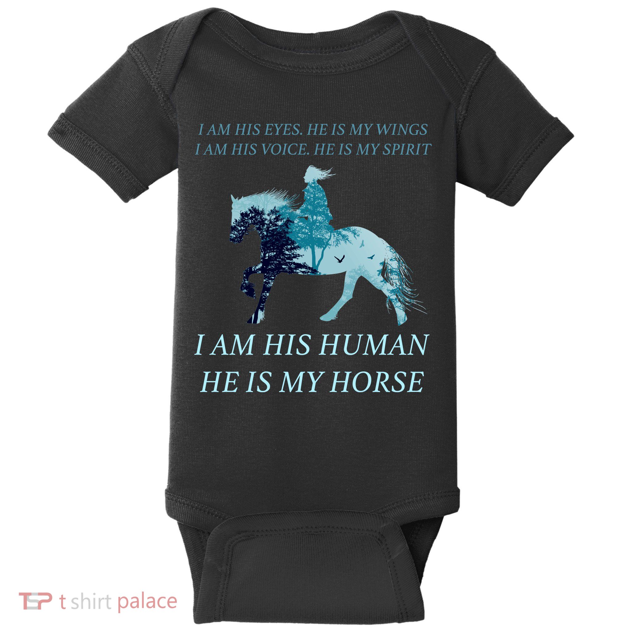 I Am His Human He is My Horse Baby Bodysuit