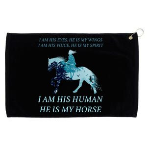 I Am His Human He is My Horse Grommeted Golf Towel