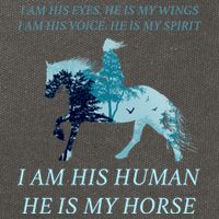 I Am His Human He is My Horse Cotton Canvas Backpack