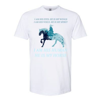 I Am His Human He is My Horse Softstyle® CVC T-Shirt