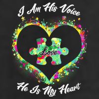 I Am His Voice He Is My Heart- Autism Awareness Adult Drive Performance Visor