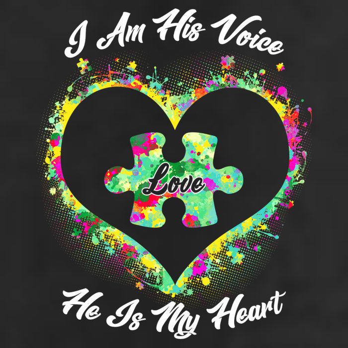 I Am His Voice He Is My Heart- Autism Awareness Adult Drive Performance Visor