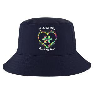 I Am His Voice He Is My Heart- Autism Awareness Cool Comfort Performance Bucket Hat