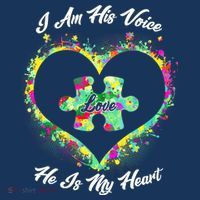 I Am His Voice He Is My Heart- Autism Awareness 7 Panel Mesh Trucker Snapback Hat