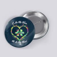 I Am His Voice He Is My Heart- Autism Awareness Button