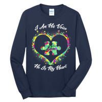 I Am His Voice He Is My Heart- Autism Awareness Tall Long Sleeve T-Shirt