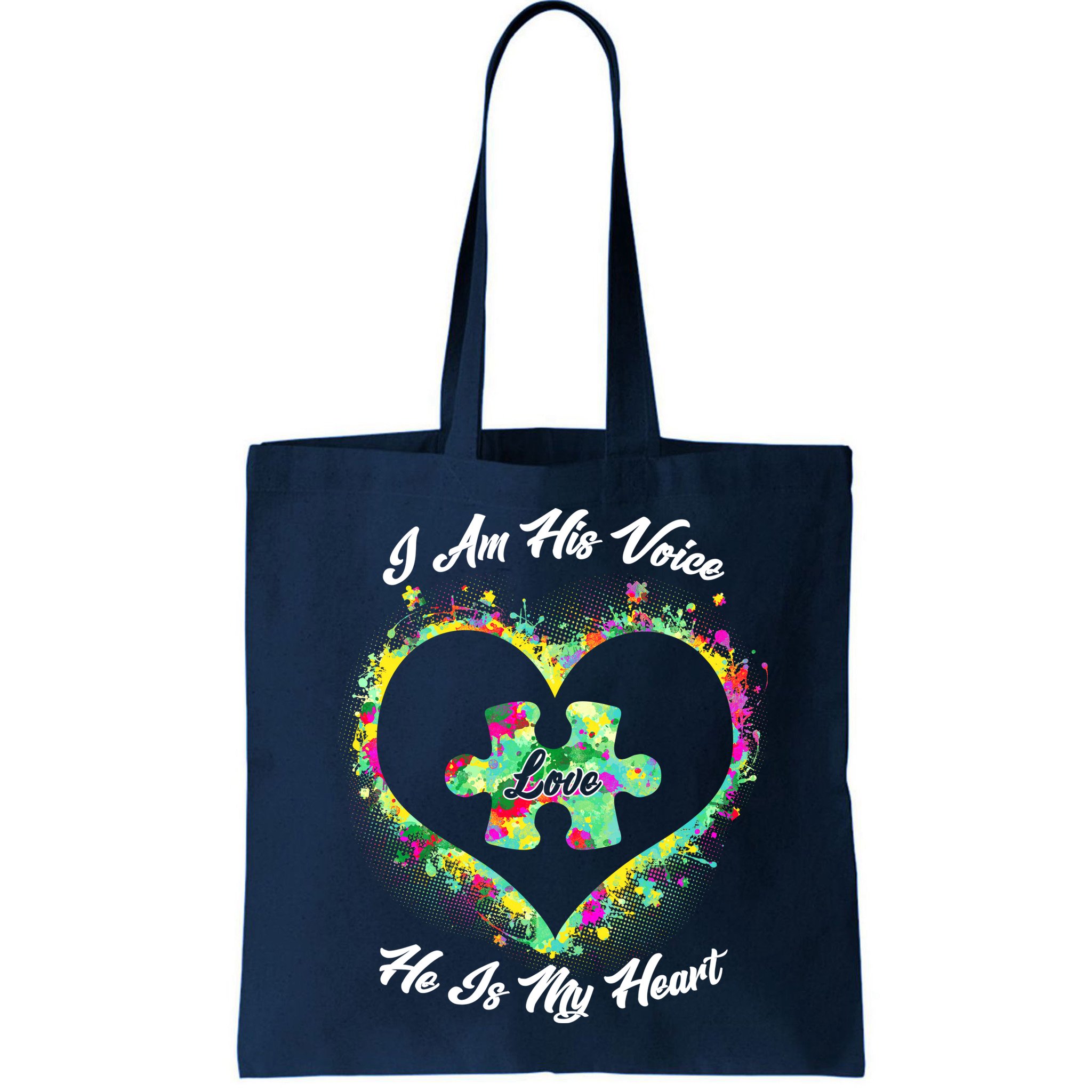 I Am His Voice He Is My Heart- Autism Awareness Bag