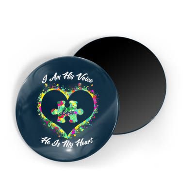 I Am His Voice He Is My Heart- Autism Awareness Magnet